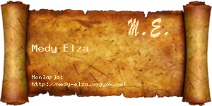 Medy Elza névjegykártya